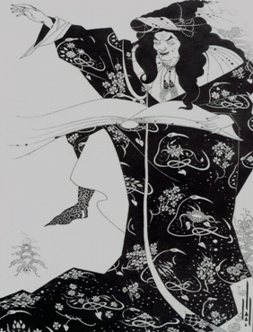 Bawdy Language book, illustration by Aubrey Beardsley